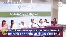 Ayuntamiento apoyara en mantenimiento mecánico de ambulancias de Cruz Roja
