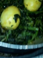 Keerai style food,vegetable and boiled eggs