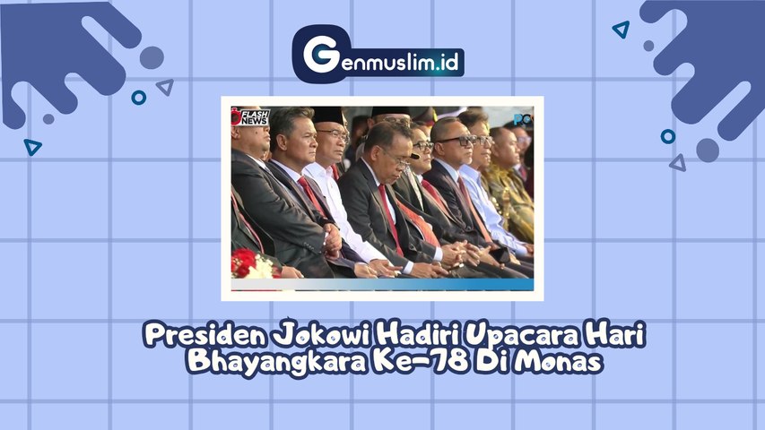 Presiden Jokowi Hadiri Upacara Hari Bhayangkara ke-78 di Monas