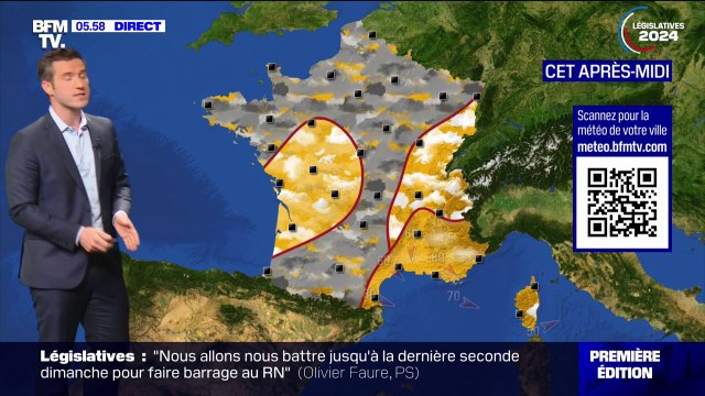Des averses attendues dans le nord du pays et des températures en dessous des normales de saison ce mardi