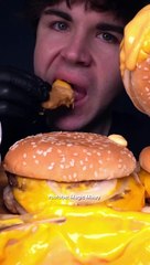 Mcdonalds & Burger King.#asmr #mukbang #shorts