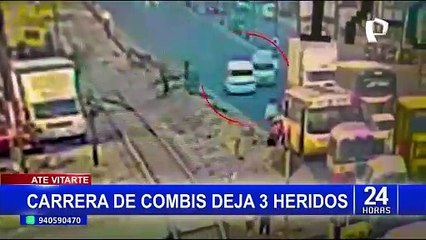Ate Vitarte: combi informal se despista y vuelca por intentar ganar pasajeros