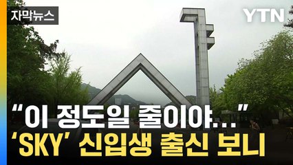 [자막뉴스] "3명 가운데 한 명은..." 'SKY' 신입생 中 서울 출신 '이만큼' / YTN