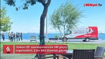 'Kalkan-25' operasyonlarında 149 göçmen kaçakçılığı organizatörü, 2 bin 563 düzensiz göçmen yakalandı