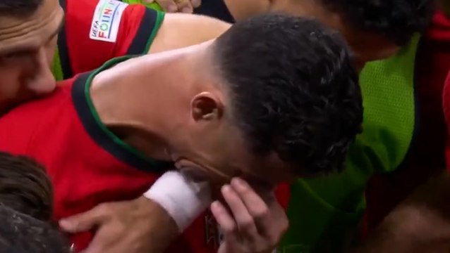 Watch: Cristiano Ronaldo cries after missing penalty against Slovenia at Euro 2024