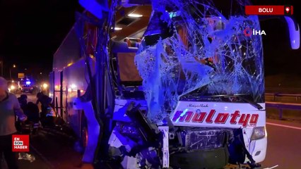 TEM Bolu geçişinde yolcu otobüsleri çarpıştı