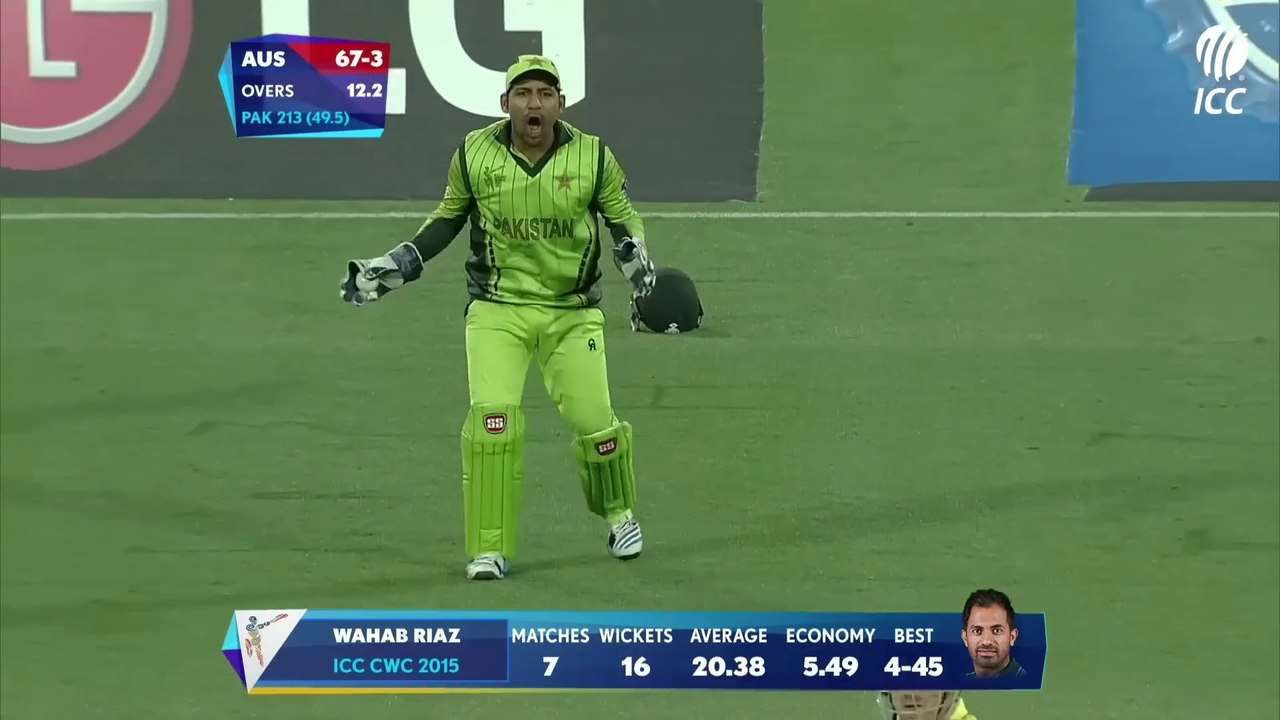 wahab Riaz Famous Spell Against Shane watson