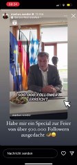 Markus Söder feiert 500.000 Follower auf Instagram