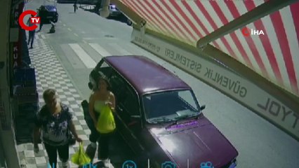 Araç işyerine çarptı Ölümden saniyelerle kurtuldular