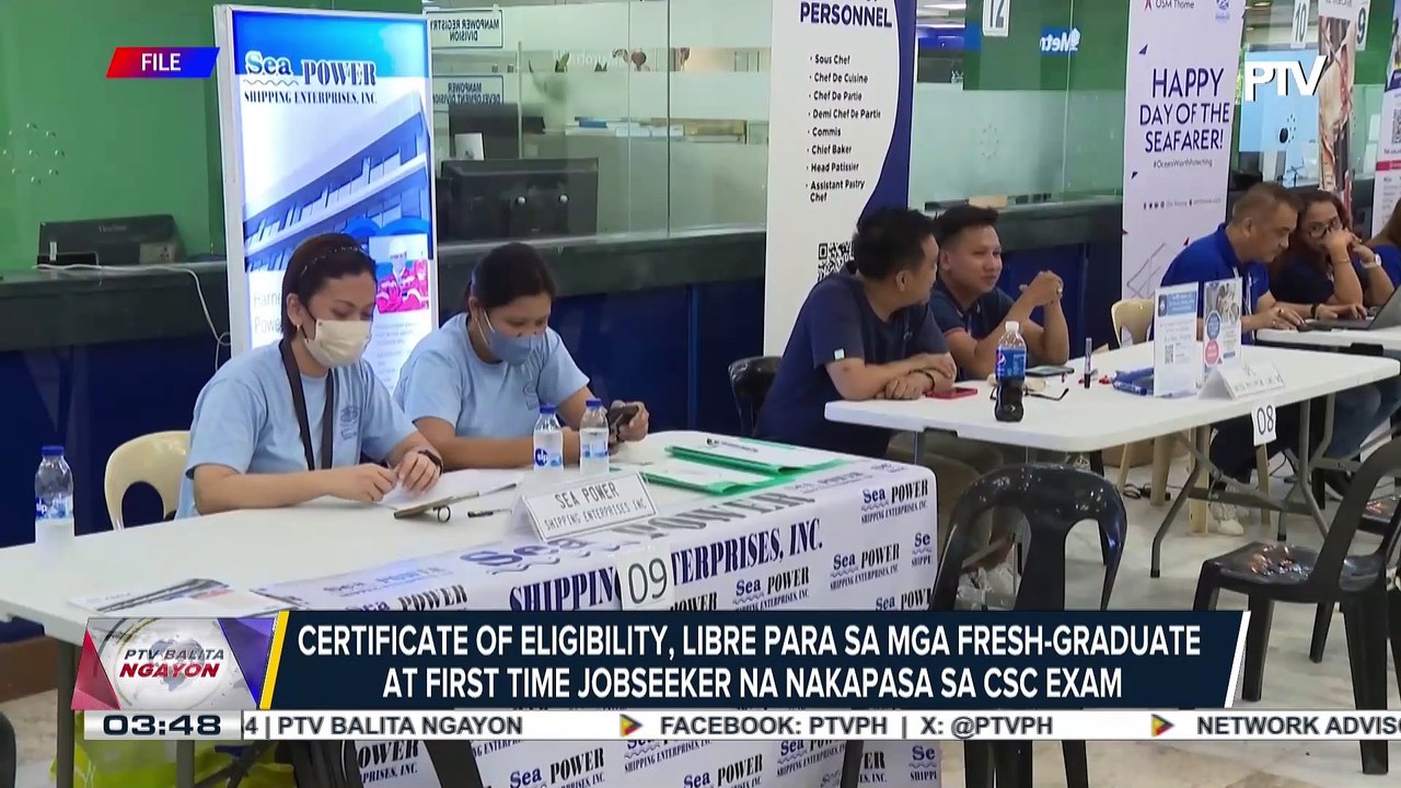 Certificate of eligibility, libre para sa mga fresh graduate at first-time jobseeker na nakapasa sa CSC exam