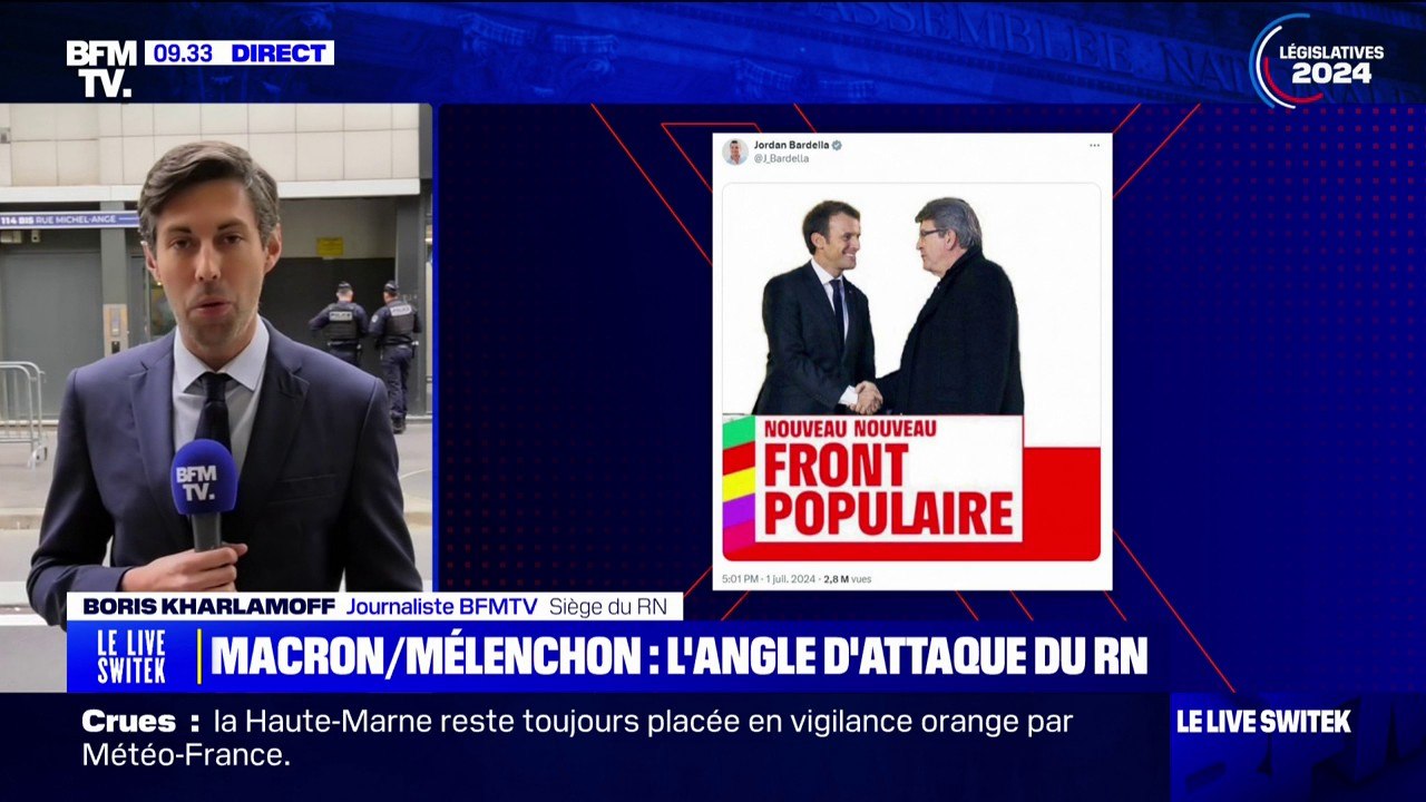 Législatives: Jean-Luc Mélenchon, l'angle d'attaque du RN