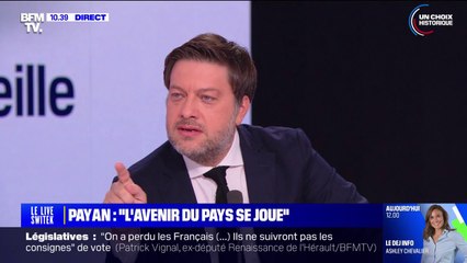 "On est dans une élection législative qui joue l'avenir du pays", selon Benoît Payan, maire de Marseille
