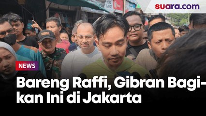 Gibran Bareng Raffi Ahmad Blusukan ke Tiga Lokasi di Jakarta, Bagi-bagi Buku Tulis dan Susu