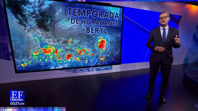 El Centro Nacional de Huracanes de Estados Unidos informó que Beryl se acerca a México