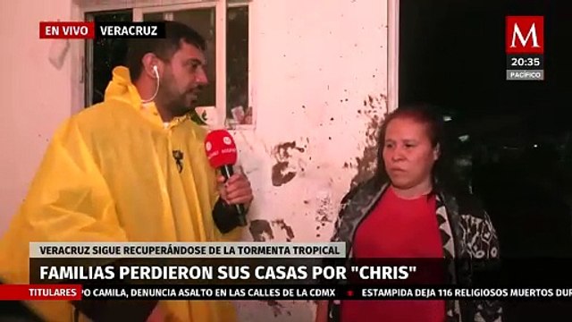 Tormenta tropical 'Chris' deja a familias sin hogar en Veracruz