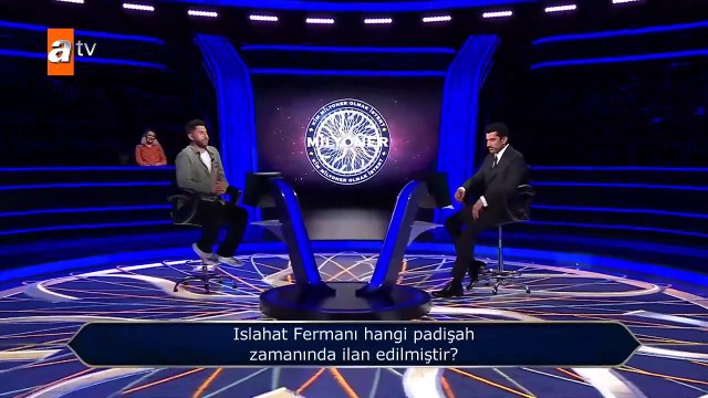 Kim Milyoner Olmak İster’de 300 bin TL'lik Islahat Fermanı sorusu