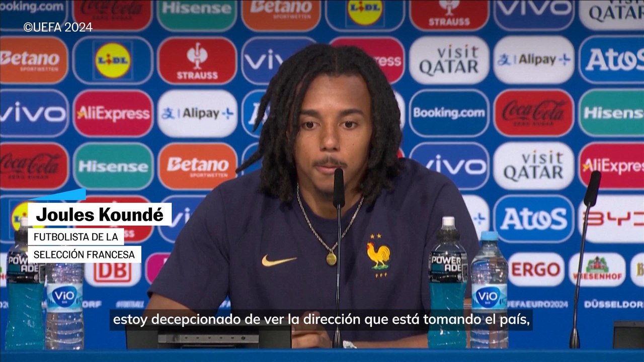 Joules Koundé: "Estoy decepcionado con la dirección que está tomando el país"
