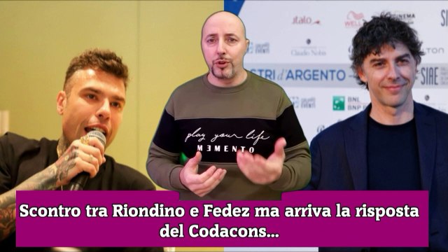 Scontro tra Riondino e Fedez ma arriva la risposta del Codacons...