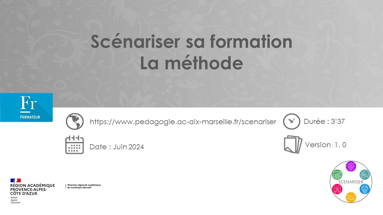 Scénariser sa formation - La méthode