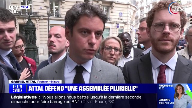Législatives: Gabriel Attal défend une Assemblée plurielle