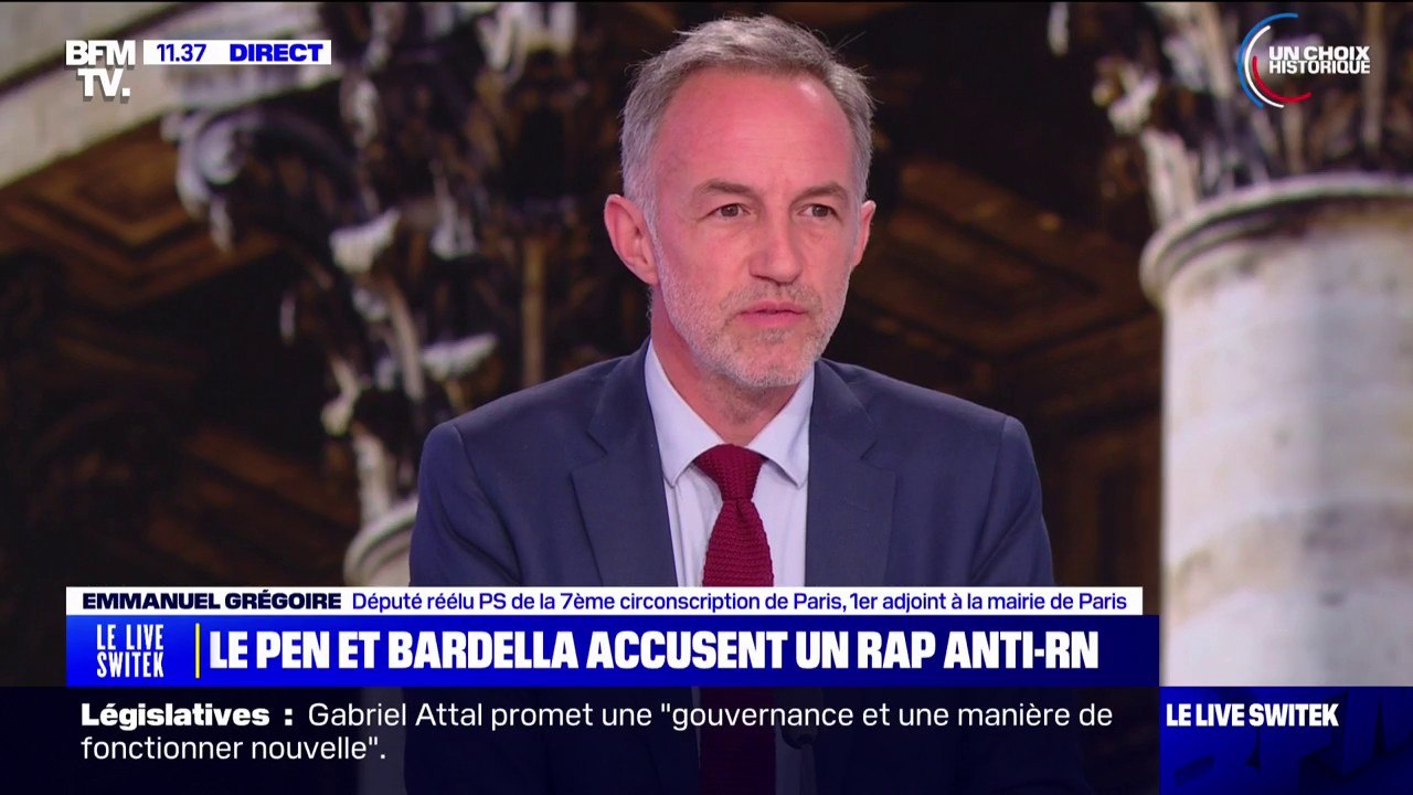 "Coup d'État administratif": pour Emmanuel Grégoire (PS), les propos de Marine Le Pen "démontrent son incompétence"