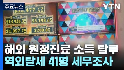 '해외 원정진료 소득 탈루·국적 세탁'...역외탈세 41명 세무조사 / YTN