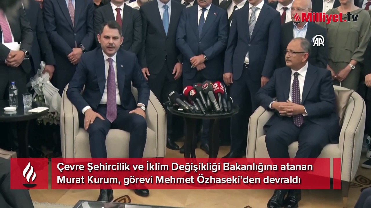 Çevre Bakanlığı'nda devir teslim töreni! Murat Kurum görevi devraldı
