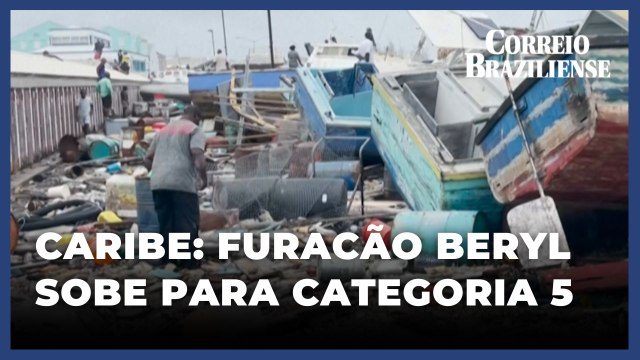 FURACÃO BERYL SOBE PARA CATEGORIA 5 E SE TORNA POTENCIALMENTE CATASTRÓFICO