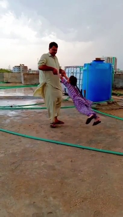 Enjoying with baba