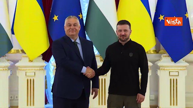 Orban incontra Zelensky a Kiev, prima visita in Ucraina dall'inizio della guerra