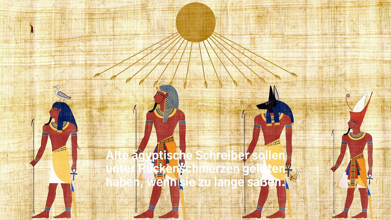 Alte ägyptische Schreiber litten unter Rückenschmerzen, wenn sie zu lange saßen