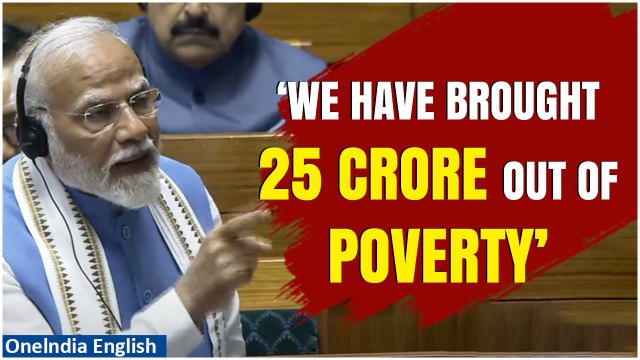 LokSabha Session: PM Modi Starts Speaking In Parliament Amid Ruckus by Opposition| Watch