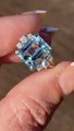 Stunning Vintage Jewelry piece - Aquamarine and Diamond Ring
