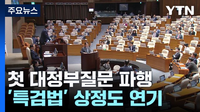 22대 국회 첫 대정부질문 '파행'... 與 정신 나가 발언 여파 / YTN