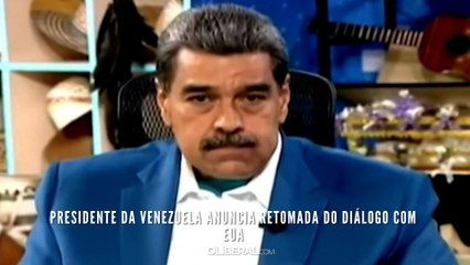 Presidente da Venezuela anuncia retomada do diálogo com EUA
