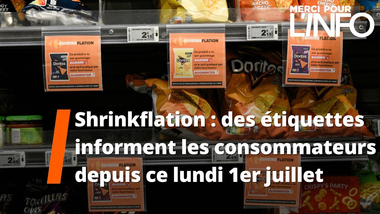 Shrinkflation : des étiquettes informeront les consommateurs depuis ce lundi 1er juillet