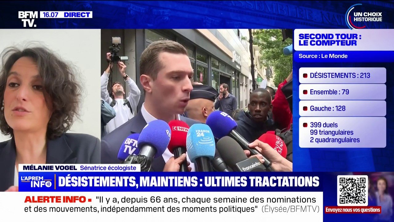Législatives: “Ce sera tellement mieux de s’engueuler en démocratie qu'une fois que les fascistes seront au pouvoir”, lance Mélanie Vogel sénatrice écologiste