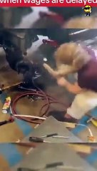 when wages are delayed - TRY NOT TO LAUGH  #adamrose #construction #funny #funnyfails #funnyvideo
