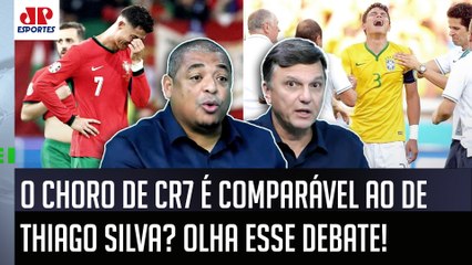 "BEIRA O RIDÍCULO essa COMPARAÇÃO! O Cristiano Ronaldo AO CONTRÁRIO do Thiago Silva..." CHORO do CR7
