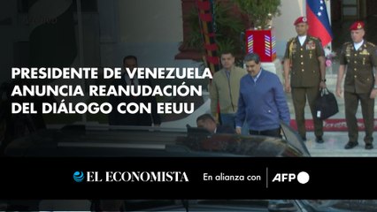 Presidente de Venezuela anuncia reanudación del diálogo con EEUU