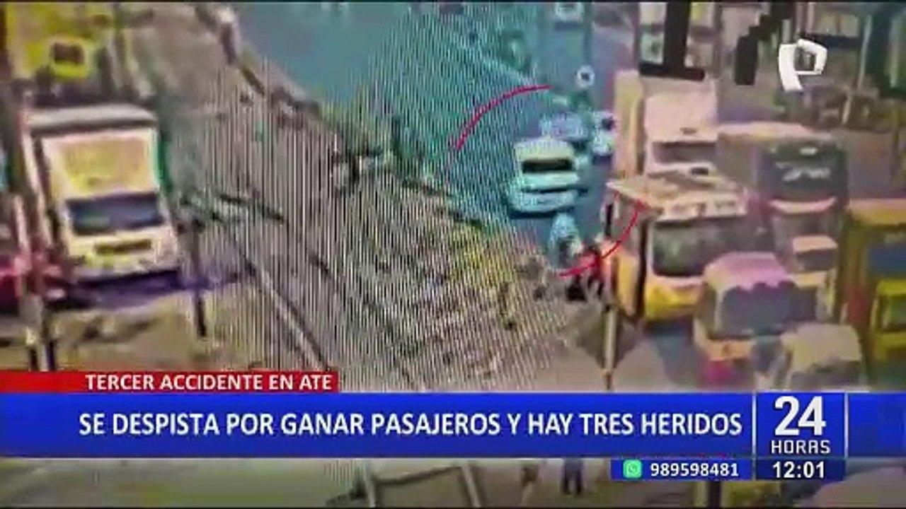 Ate Vitarte: combi informal se despista y vuelca por intentar ganar pasajeros