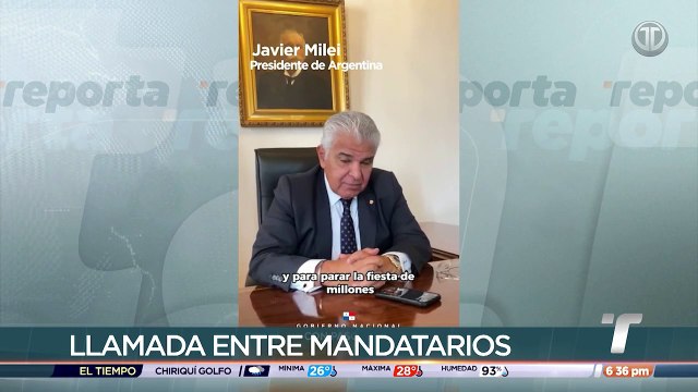 Presidente José Raúl Mulino conversó con el mandatario argentino Javier Milei por teléfono