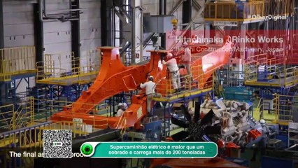 Supercaminhão elétrico é maior que um sobrado e carrega mais de 200 toneladas