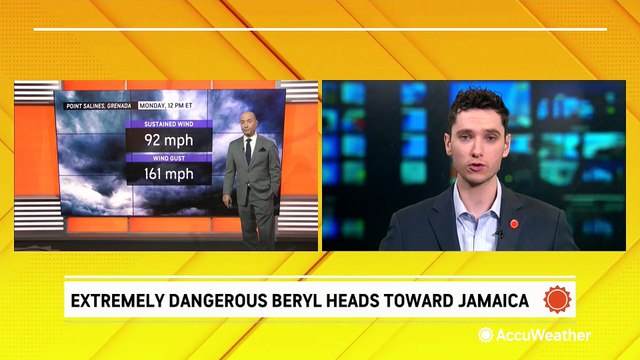 Extremely dangerous Beryl heads toward Jamaica