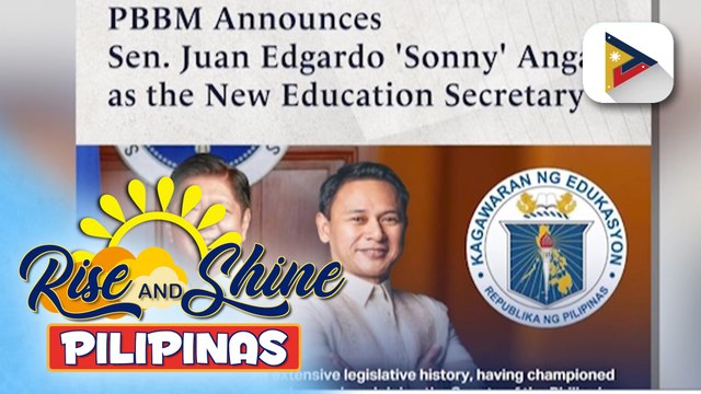 Sen. Angara, bagong DepEd Secretary