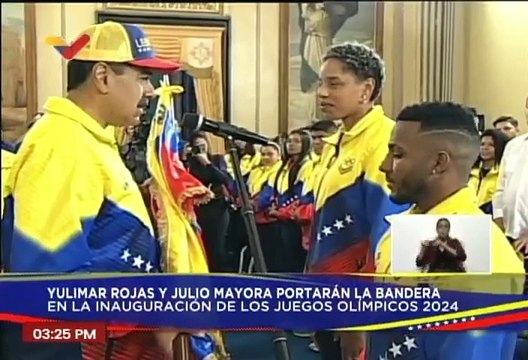Así fue el abanderamiento de Yulimar Rojas y Julio Mayora para los Juegos Olímpicos