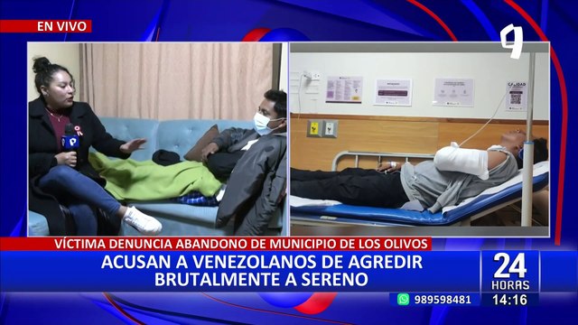 ¡Lamentable! Sereno municipal fue brutalmente agredido por dos extranjeros en Los Olivos