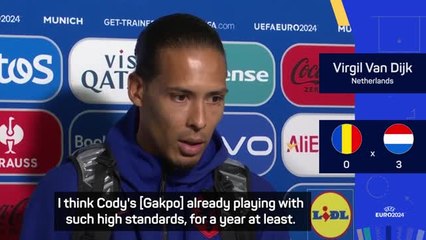 Gakpo has been playing to a high level for over a year - Van Dijk