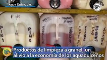 Productos de limpieza a granel, un alivio a la economía de los aguadulceños