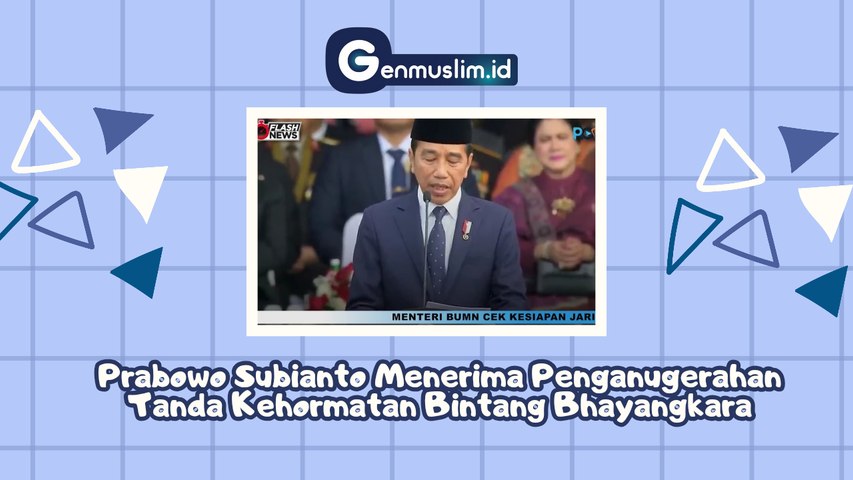 Prabowo Subianto Terima Penganugerahan Tanda Kehormatan Bintang Bhayangkara